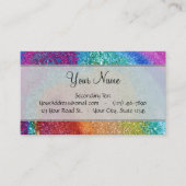 Gleaming Rainbow Glitzer Swirl Visitenkarte (Vorderseite)