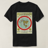 Gleason 1892 Flat Earth Map Research Flat Earth Po T-Shirt (Design vorne)