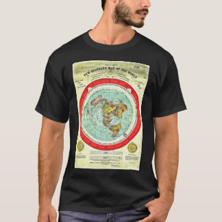 Gleason 1892 Flat Earth Map Research Flat Earth T-Shirt