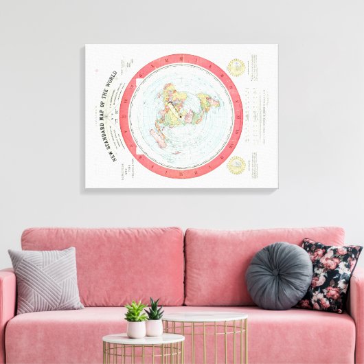 Gleason's NEUE STANDARDKARTE DER WELT - Leinwand (Insitu (Wohnzimmer))