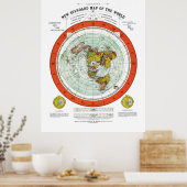 Gleason's neue Standardkarte des Weltposters Poster (Küche)