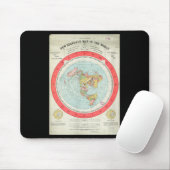 Gleason's New Standard Map Of The World - Flat Ear Mousepad (Mit Mouse)