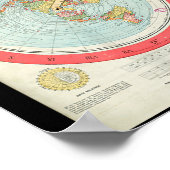 Gleason's New Standard Map Of The World - Flat Ear Poster (Ecke)