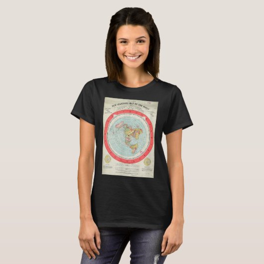 Gleason's New Standard Map Of The World - Flat Ear T-Shirt (Vorne ganz)