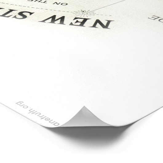 Gleason's 'NEW STANDARD MAP OF THE WORLD' Poster (Ecke)