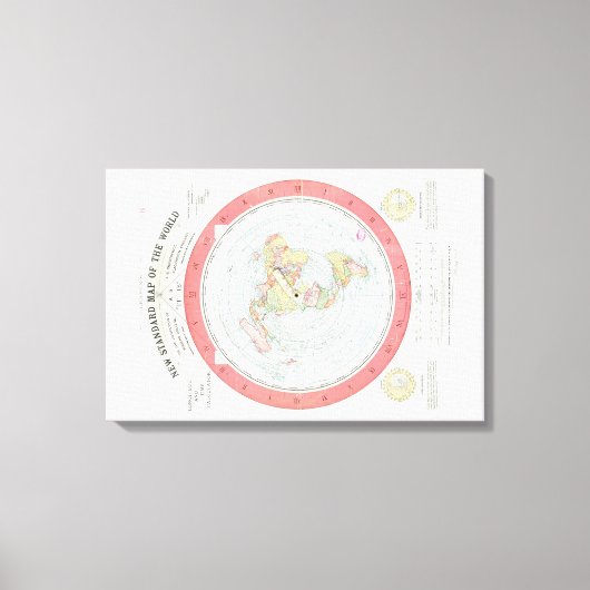 Gleason's ~NEW STANDARD MAP OF THE WORLD~ Poster Leinwanddruck (Vorderseite)