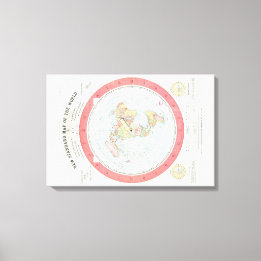 Gleason's ~NEW STANDARD MAP OF THE WORLD~ Poster Leinwanddruck