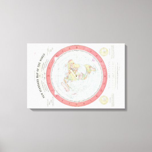 Gleason's ~NEW STANDARD MAP OF THE WORLD~ Poster Leinwanddruck (Vorderseite)