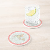 Gleason's "NEW STANDARD MAP OF THE WORLD"-Unterset Sandstein Untersetzer (Seite)