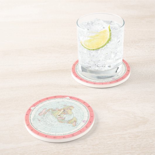 Gleason's "NEW STANDARD MAP OF THE WORLD"-Unterset Sandstein Untersetzer (Seite)