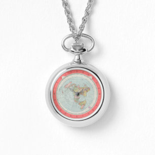 Gleason's "NEW STANDARD MAP OF THE WORLD" Watch Armbanduhr