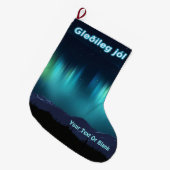 Gleðileg jól - Aurora Borealis Großer Weihnachtsstrumpf (Vorderansicht (hängend))