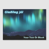 Gleðileg Jól - Aurora Borealis Magnetkarte (Vorderseite)