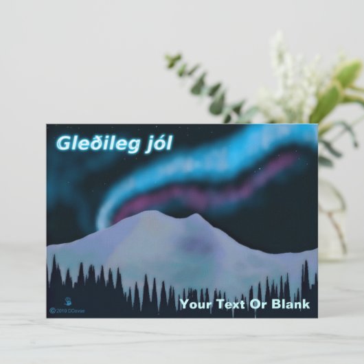 Gleðileg Jól - Blue Aurora (Stehend Vorderseite)