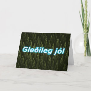 Gleðileg Jól - Conifers Feiertagskarte
