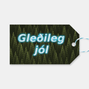 Gleðileg Jól - Conifers Geschenkanhänger