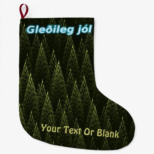 Gleðileg Jól - Conifers Großer Weihnachtsstrumpf (Vorderseite)