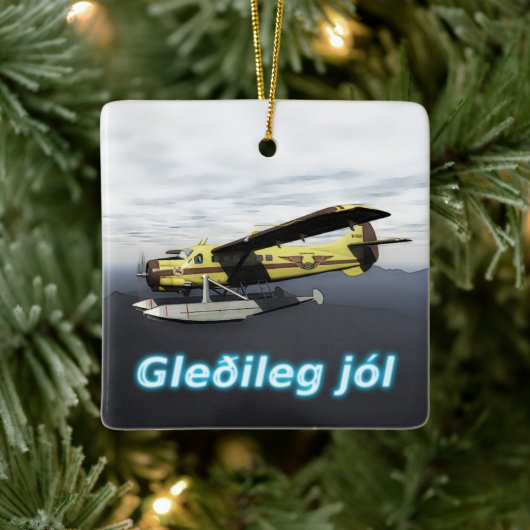 Gleðileg jól - de Havilland DH3-C Otter Keramikornament (Baum)