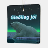 Gleðileg Jól - EisEdge Polar Bear Keramikornament (Links)