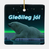 Gleðileg Jól - EisEdge Polar Bear Keramikornament (Rückseite)