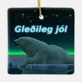 Gleðileg Jól - EisEdge Polar Bear Keramikornament (Vorderseite)
