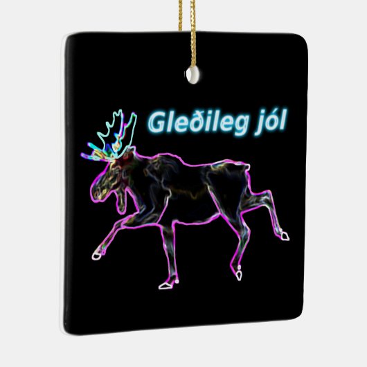 Gleðileg jól - Electric Moose Keramikornament (Rechts)