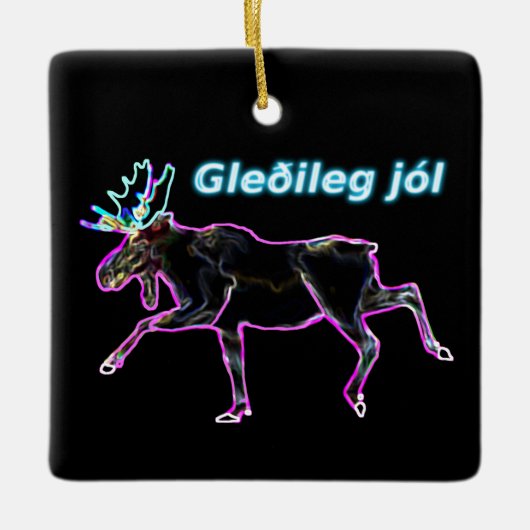 Gleðileg jól - Electric Moose Keramikornament (Vorderseite)