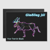 Gleðileg Jól - Electric Moose Magnetkarte (Vorne/Hinten)