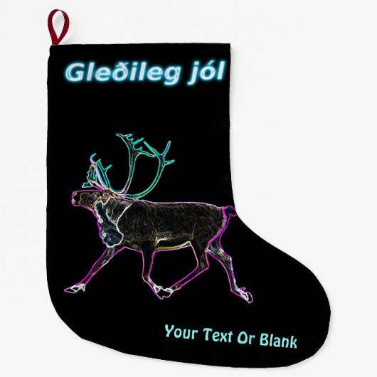 Gleðileg jól - Elektrische Karibik Großer Weihnachtsstrumpf (Vorderseite)