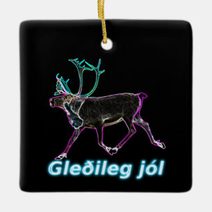 Gleðileg jól - Elektrische Karibik Keramikornament