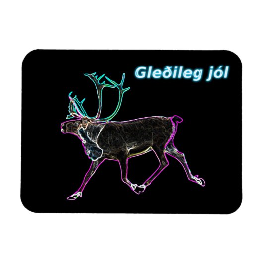 Gleðileg jól - Elektrische Karibik Magnet (Horizontal)