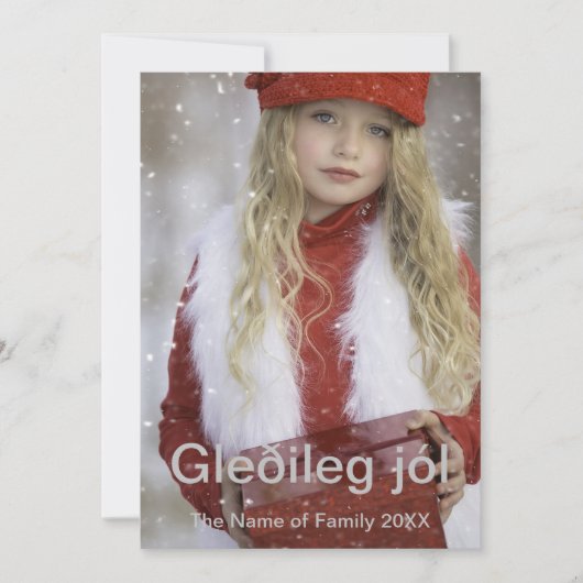 Gleðileg jól feiertagskarte (Vorderseite)