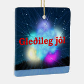 Gleðileg Jól - Jack Frost Keramikornament (Rechts)