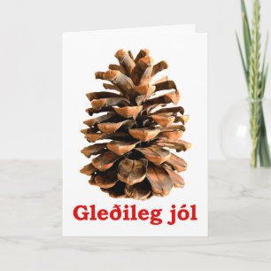 Gleðileg jól - Jerusalem Pine Cone Feiertagskarte