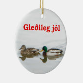 Gleðileg jól - Mallards Keramikornament (Rechts)