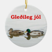 Gleðileg jól - Mallards Keramikornament (Vorne)