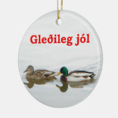 Gleðileg jól - Mallards Keramikornament (Links)