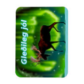 Gleðileg jól - Northern Lights Elche Magnet (Vertikal)