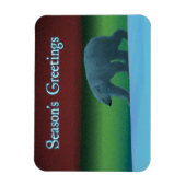 Gleðileg Jól - Polar Lights Polar Bear Magnet (Vertikal)