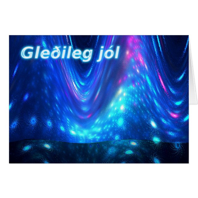 Gleðileg jól - Qaanaq - Nordlichter (Vorderseite (Horizontal))