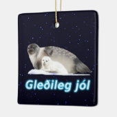 Gleðileg Jól - Ringed Siegel Keramikornament (Links)