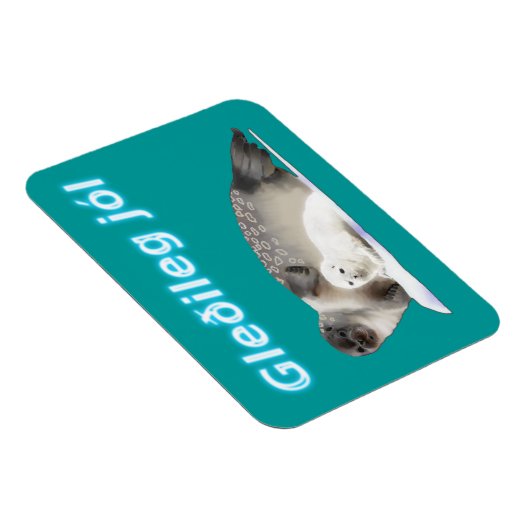 Gleðileg jól - Ringed Siegel Magnet (Rechte Seite)