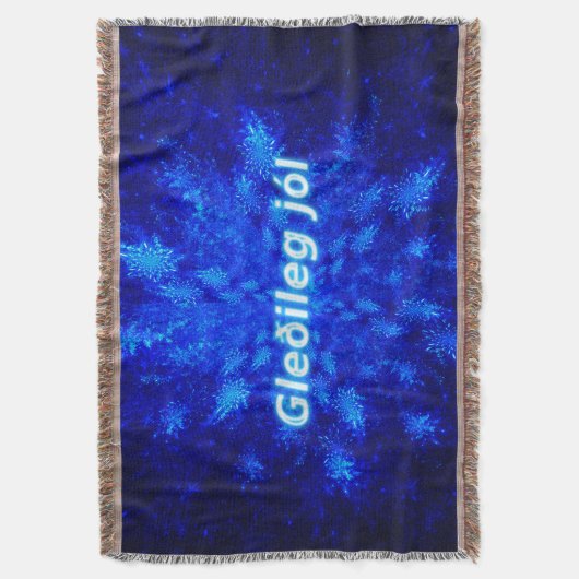 Gleðileg Jól - Snowburst Decke (Vorderseite Vertikal)