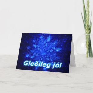 Gleðileg jól - Snowburst Feiertagskarte