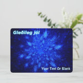 Gleðileg jól - Snowburst Feiertagskarte (Stehend Vorderseite)