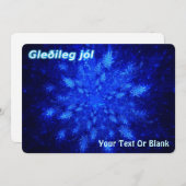 Gleðileg jól - Snowburst Feiertagskarte (Vorne/Hinten)