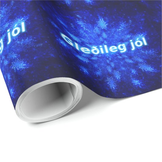 Gleðileg Jól - Snowburst Geschenkpapier (Rolleneckpunkt)