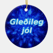 Gleðileg Jól - Snowburst Keramik Ornament (Vorne)