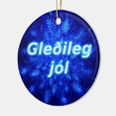 Gleðileg Jól - Snowburst Keramik Ornament (Links)