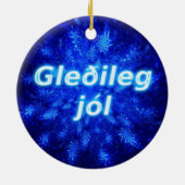 Gleðileg Jól - Snowburst Keramik Ornament (Hinten)